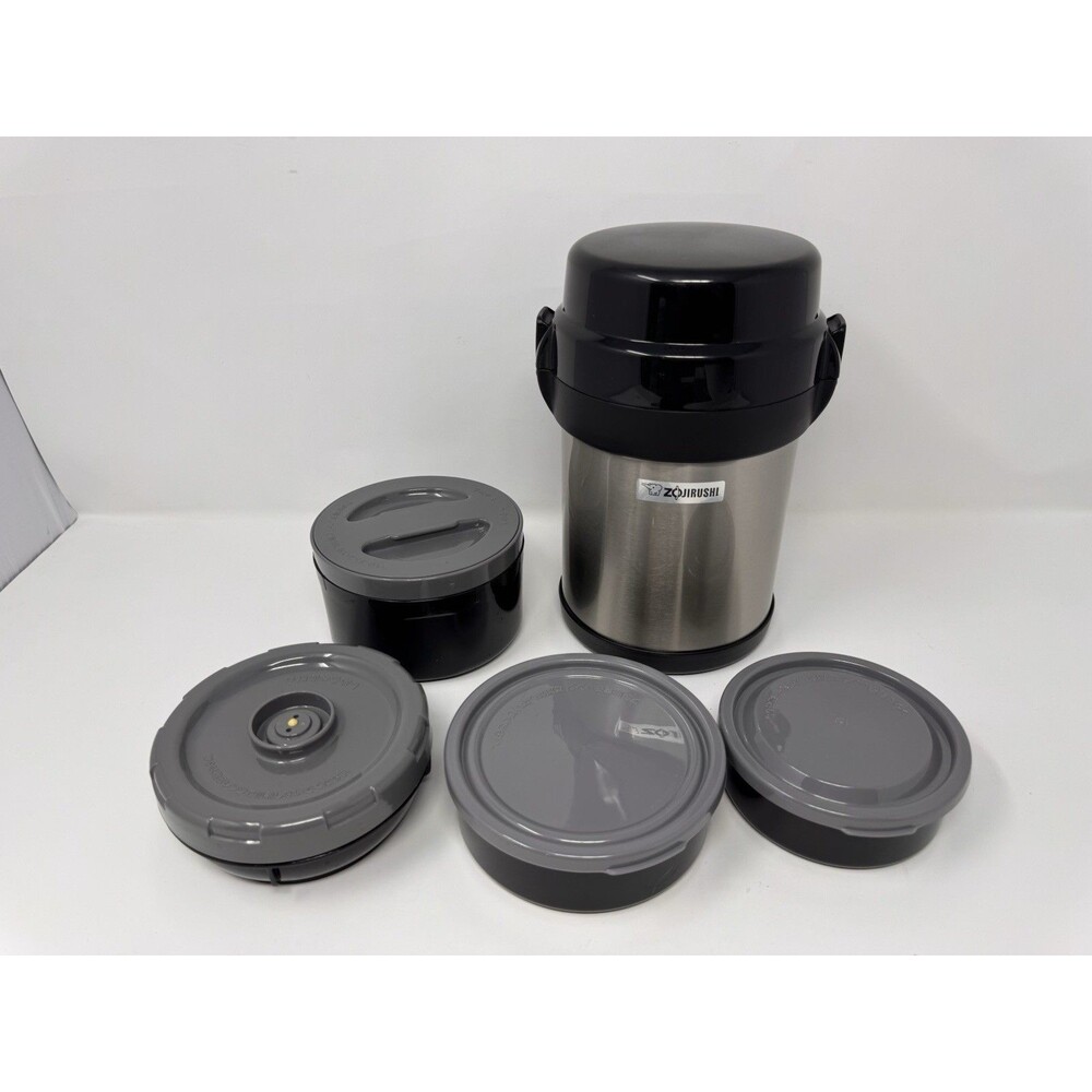 Zojirushi SL-JBE14XA Mr. Bento Stainless Lunch Jar, 41 Oz Stainless Steel Set
